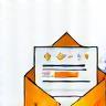 Icon representing weekly insights, perhaps an open envelope with a star