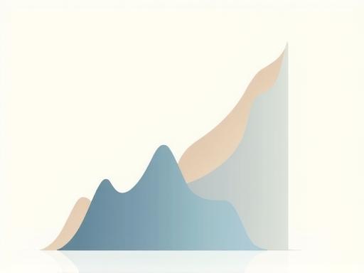 Abstract visualization of growth or progress through ascending shapes and lines, symbolizing career advancement and professional development